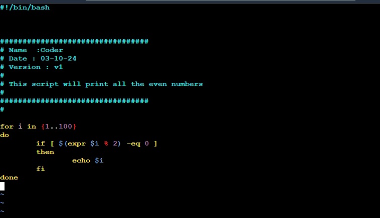 💻 Got my hands dirty with shell scripting today! 🖥️
- Printed even numbers
- Printed odd numbers
- Printed numbers divisible by 3 or 5 but not by 15

#DevOps #Linux #ShellScripting #RemoteWork #TechJourney #OpenToWork