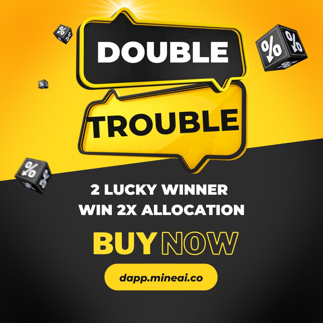 TheMineAI's tweet image. 🚨FINAL COUNTDOWN FOR PRESALE! 🚨

🎉WIN 2X ALLOCATION OF YOUR PRESALE BUY! 🎉

2 LUCKY WINNERS FROM LAST 24 HOURS! 

Presale: dapp.mineai.co