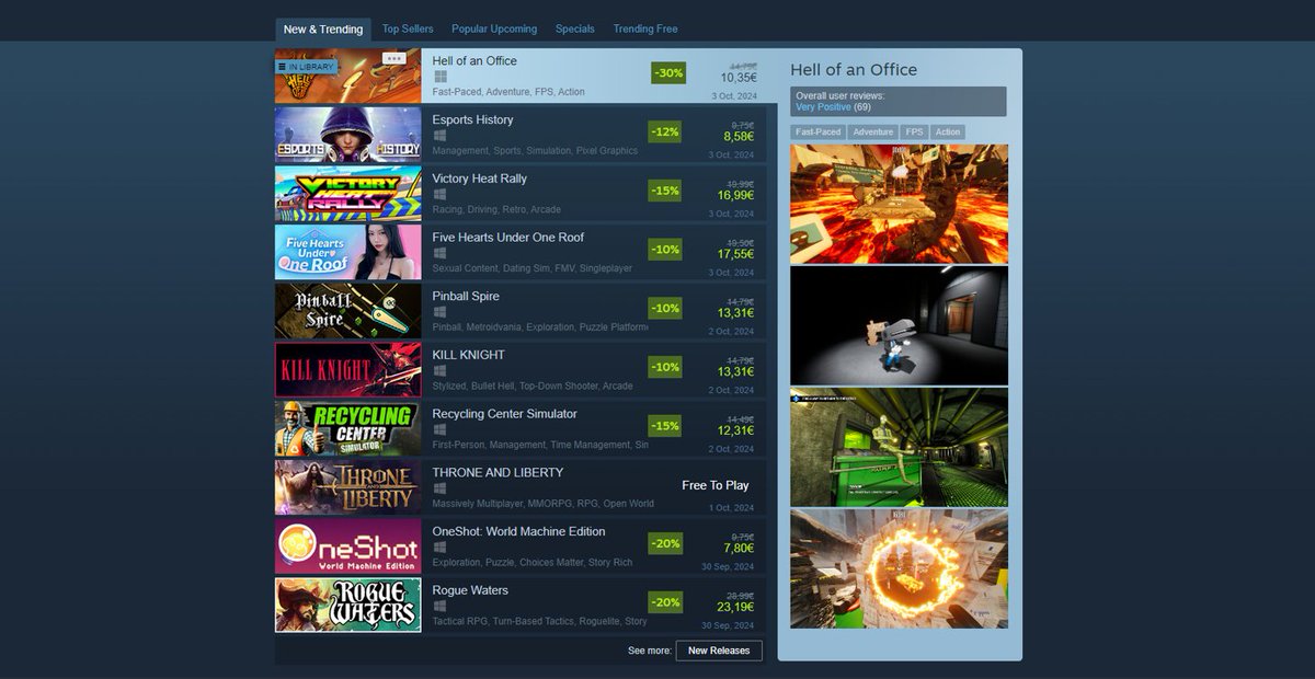 HellOfAnOffice's tweet photo. LET'S GO!!!!!

Thank you so much for all the support! #Steam #indiegame https://t.co/3rAncd9YjD