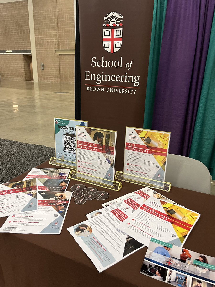 Visit me at #aisesnc24 booth 645 to learn more about <a href="/brownengin/">Brown Engineering</a> graduate programs! Application fee waivers available!! Colleagues from <a href="/Brown_SPH/">Brown University School of Public Health</a> and <a href="/BrownOGPS/">Office of Graduate Studies</a> will also be available to discuss <a href="/Brown_SPS/">Brown University School of Professional Studies</a> and <a href="/BrownGradSchool/">Brown Grad School</a> programs!