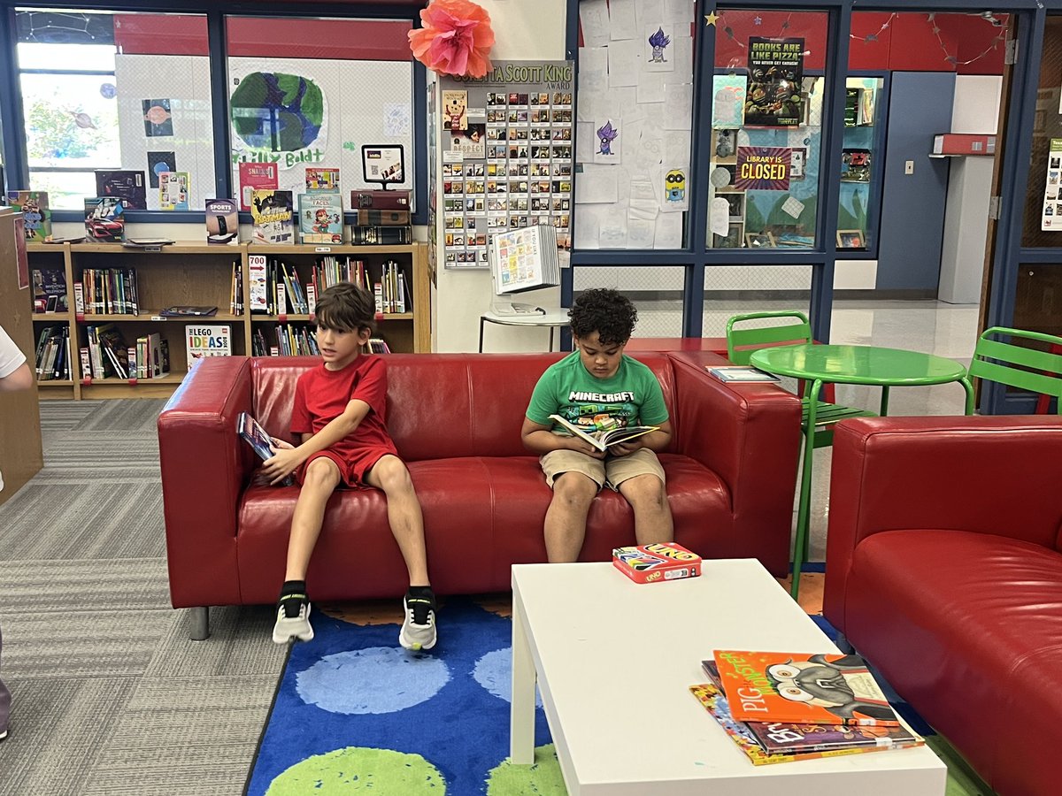 There is always time to read in the <a href="/EthridgeES/">Ethridge Elementary</a> library!! <a href="/LewisvilleISD/">Lewisville ISD</a> #readersareleaders