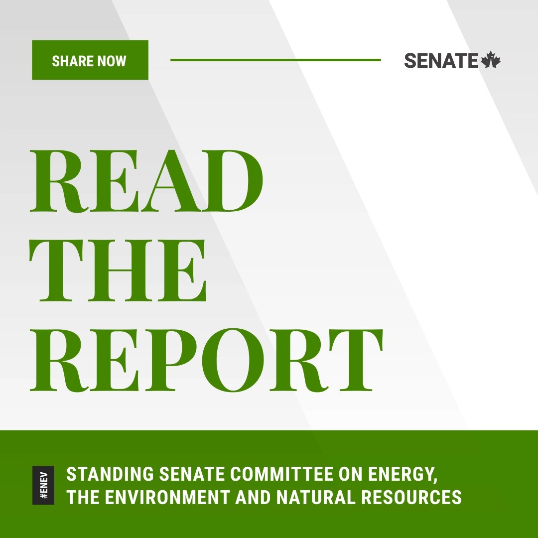 SenateCA's tweet photo. The Senate Committee on Energy, the Environment and Natural Resources has released a report on Bill #C76.
Read the report: https://t.co/qr0KYeumY0
For more info on the bill: https://t.co/e8lvp6ptmC
#SenCA #ENEV #CdnPoli https://t.co/iIvUqvE1iu