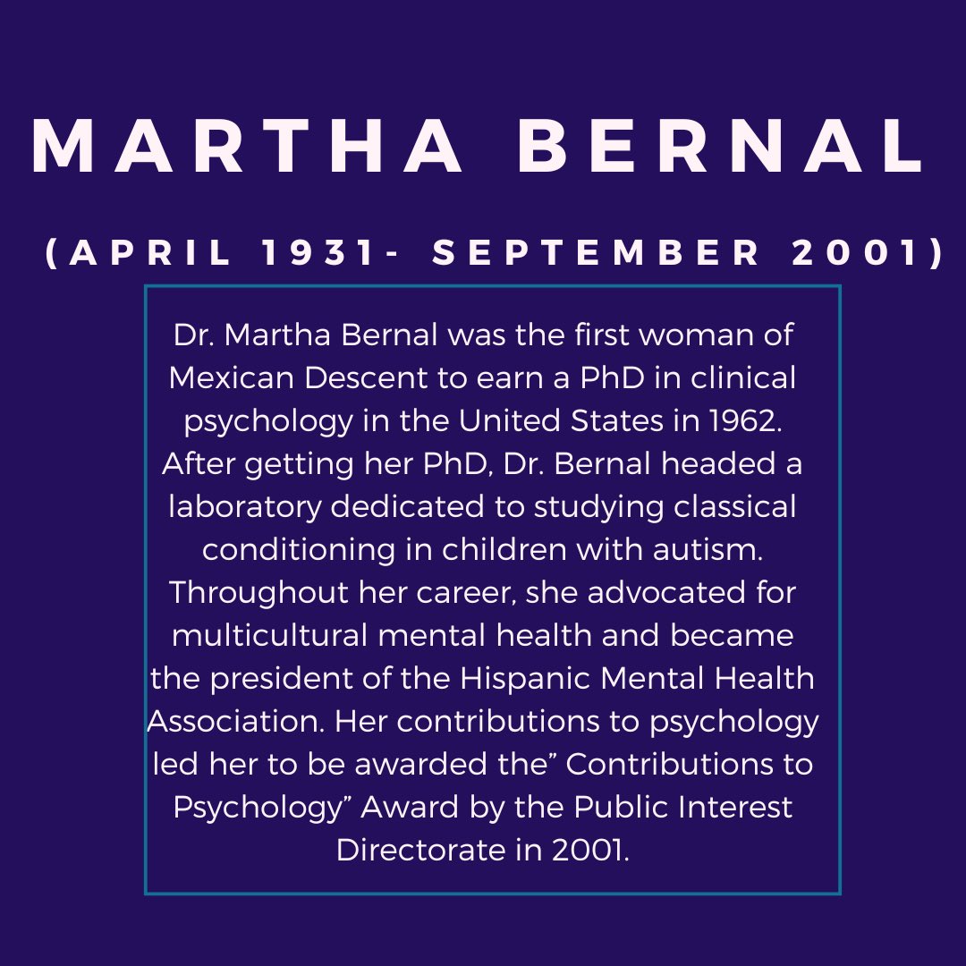 GSUARTLab's tweet photo. September 15th-October 15th is Hispanic Heritage Month. Read here to learn about people in the Hispanic community that have made notable contributions to Psychology! #MentalHealth #HispanicHeritageMonth #psychology https://t.co/uO7DqQsxse