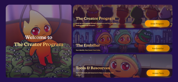 The Emby Creator Hub is finally here!

Whether you're a holder or non-holder, this is how you can get involved: