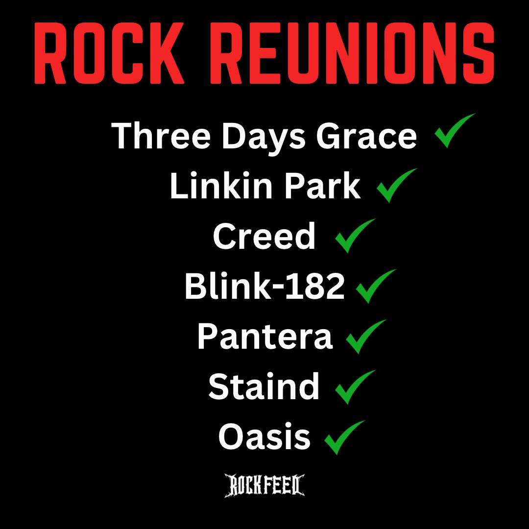 RockFeedNet's tweet photo. We are so back 😎 https://t.co/bril2ymrw8