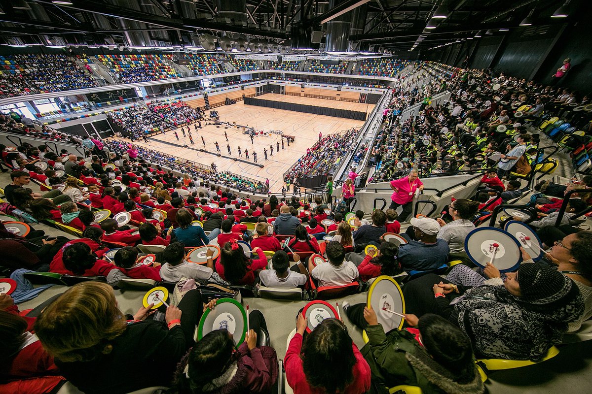 inspireworksuk's tweet photo. 8 years ago today we broke the @GWR 
for the largest drumming lesson raising awareness of @StreetChildUtd using @remopercussion Sound Shapes at the Olympic Park in London with 1,827 children! @rhythmwellnessyou 
@remormc https://t.co/AvIQcgKjaX