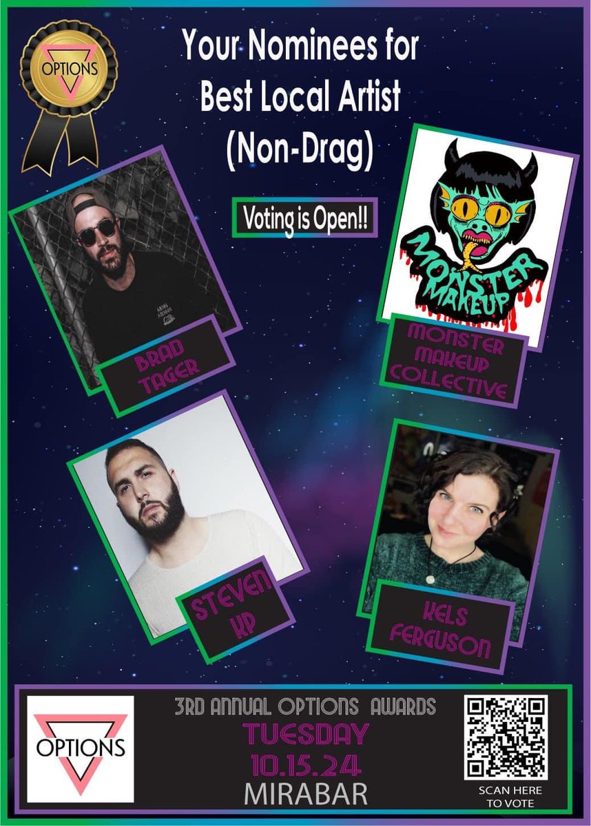 Monster Makeup and our event Dial Drag for Murder are nominated for Options Magazine Awards! We're amongst some great company and a lot of our partners and collaborators are in other categories. Check out the nominees and vote below:

bit.ly/optionsri