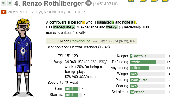 Rockonarios 🇨🇴 ha cerrado el mercado de transferencias con la llegada del Suizo Rothliberger que nos ayudara a reforzar la defensa. Esperemos que la llegada de estos nuevos jugadores nos ayuden a mantener la categoria. 🤘🤘🤘