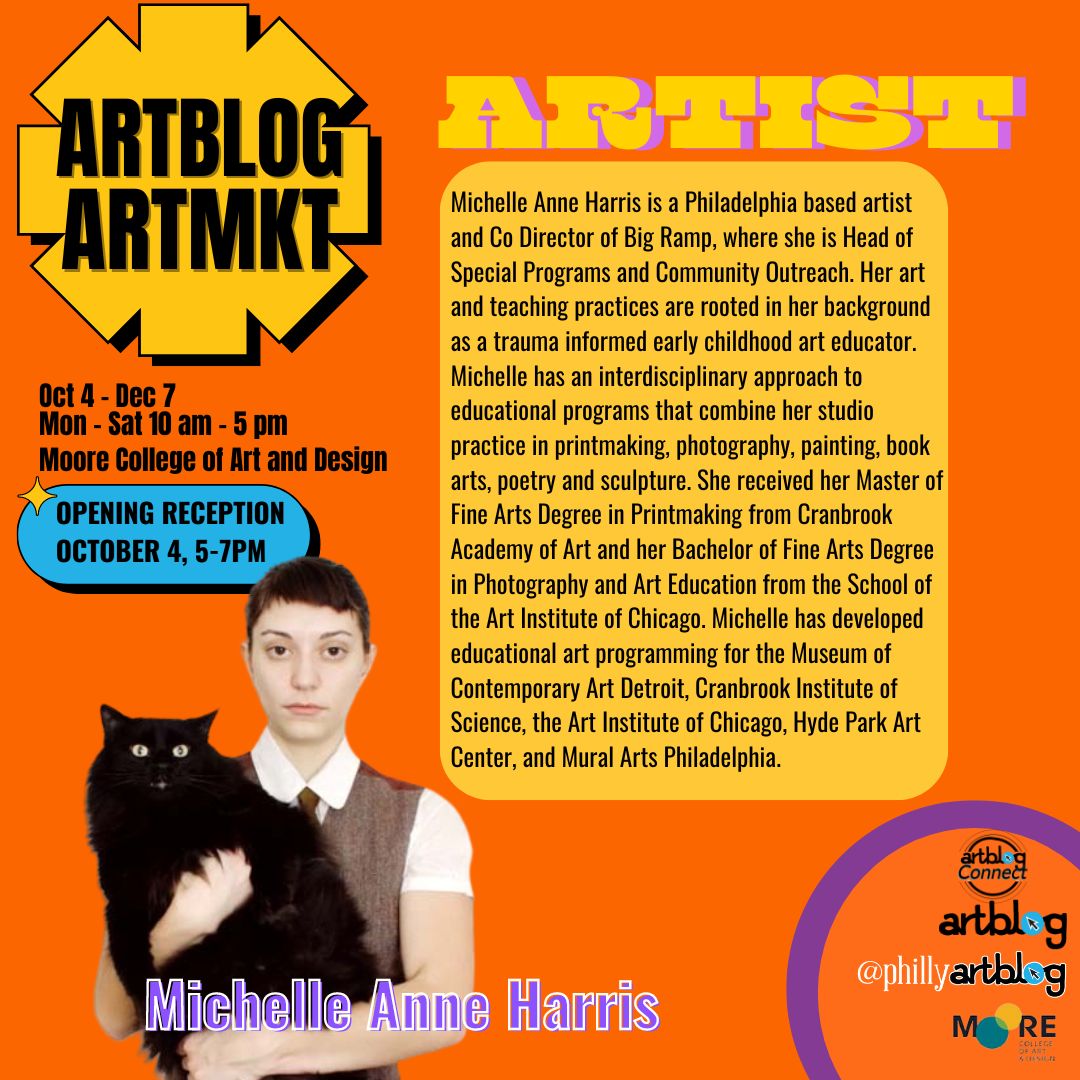 Check out Michelle Anne Harris’ work at Art Blog’s 2024 Art Market! We hope to see you at our opening reception tomorrow.
#ArtblogArtMkt #ArtMarket #Philadelphia #michelleanneharris