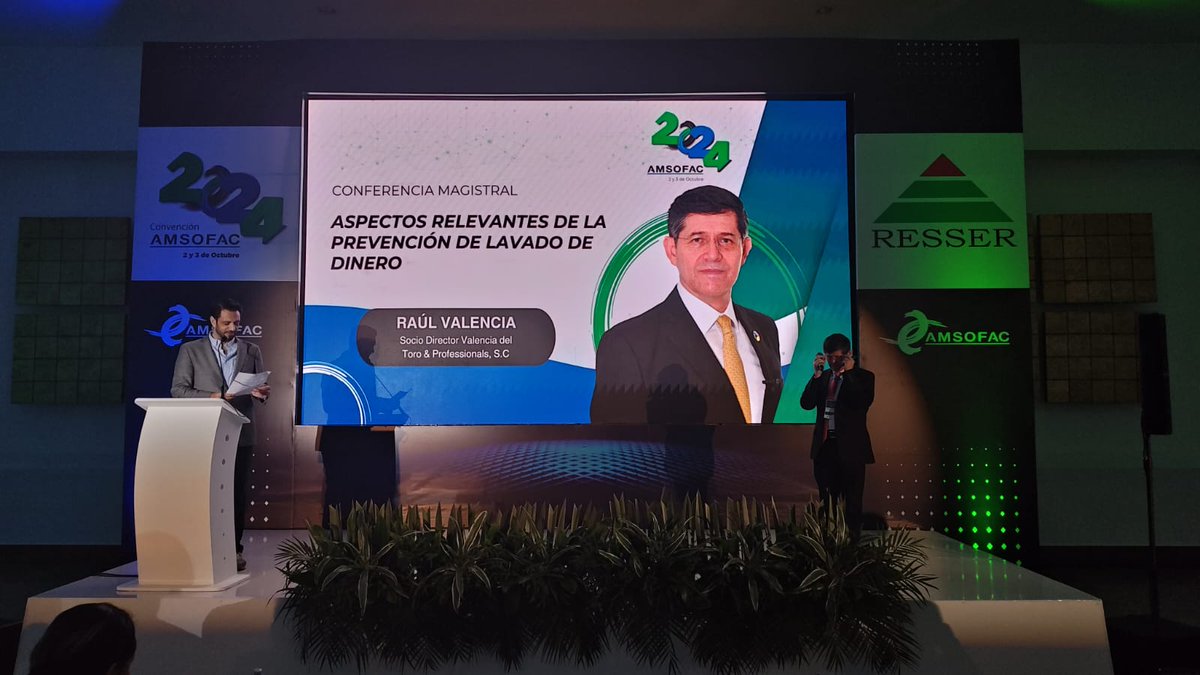 amsofac's tweet photo. #Continuando con el #SegundoDía de la #ConvenciónAMSOFAC2024...
#DamosInicio a nuestra siguiente #conferencia...
⚠¿Cómo proteger a tu empresa de los riesgos del lavado de dinero?📷 📷#PLD,
@RalValenciadel1 socio director de @TIPSDEVALENCIA, compartirá sus conocimientos

#AMSOFAC https://t.co/ywts9lKOb9