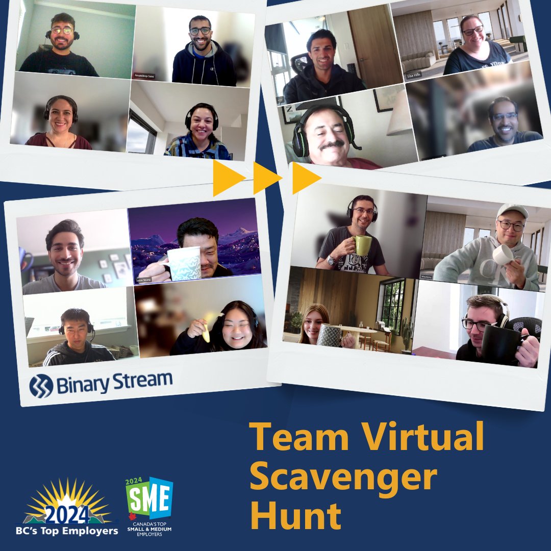 BinaryStream's tweet image. Last week’s virtual scavenger hunt was a huge success! 🎉Teams coming together to build stronger connections—all from the comfort of their own homes. 🌍💻

Big thanks to everyone who participated and helped make it such a fun and engaging experience!