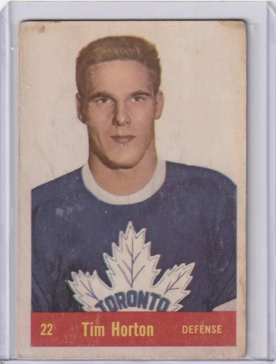 As a Canadian, this is by the far the coolest card I own now! 
1957 Parkhurst Tim Horton 🏒 ☕️ 
#thehobby #hockeycards