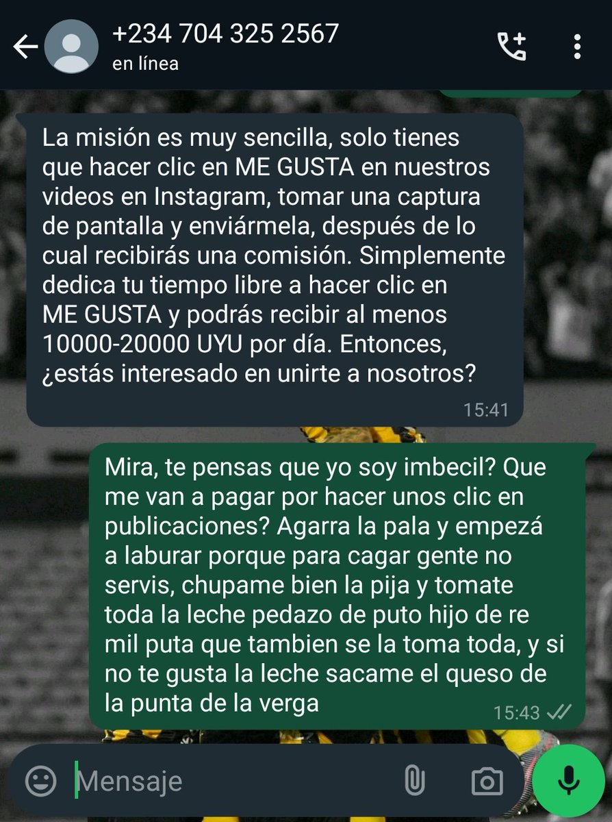 Por suerte soy tranquilo para insultar