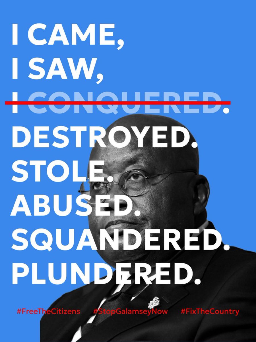 niilexis's tweet photo. 📍When the history books are written and recorded, let it show that Akufo-Addo is the worst President the Republic of Ghana has ever seen. And it wasn’t even close. Epic, epic failure.

#FreeTheCitizens #StopGalamseyNow https://t.co/nTPs4DGd10