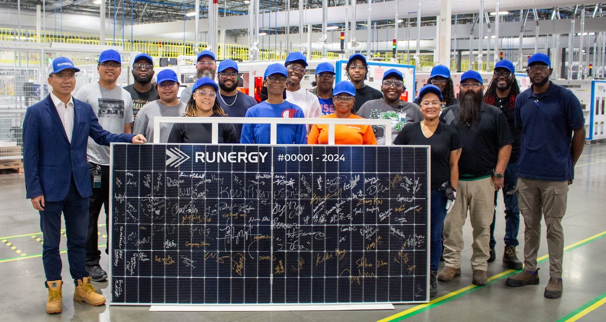 Runergy Alabama Inc. has officially commenced production at our new solar module manufacturing facility in Huntsville, AL. 
You may view the full press release at: bit.ly/3NcDodK
