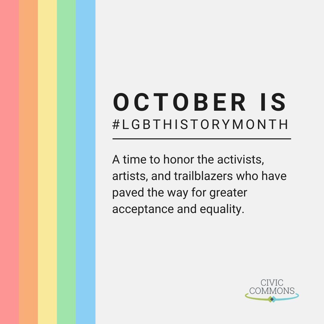🏳️‍🌈 October is #LGBTHistoryMonth! A time to honor the activists, artists, and trailblazers who have paved the way for greater acceptance and equality. 

Let’s reflect on the past, embrace the present, and work for an inclusive future! #lgbtqrights #equalityforall #inclusionmatters