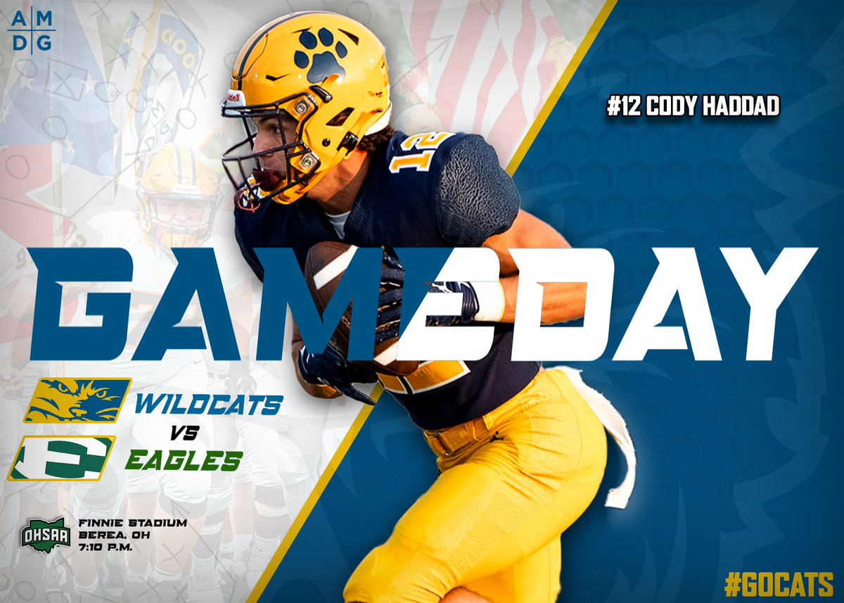 FB: GAME DAY! The Wildcats host the St. Edward Eagles tonight from George Finnie Stadium! Kick-off is at 7:10 p.m., and the game's coverage can be found below!
#GoCats 

🎟️: shorturl.at/SQbii
📺: shorturl.at/Et9I7
📻: shorturl.at/EfT6e