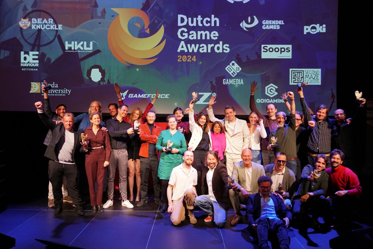 DGA_online's tweet photo. Woohoo! A huge congratulations to all the winners of the Dutch Game Awards 2024! 🎉 Check out the full list of winners and what the jury had to say about their amazing work here: https://t.co/tFAVdZpy5t https://t.co/oUF20XBrth