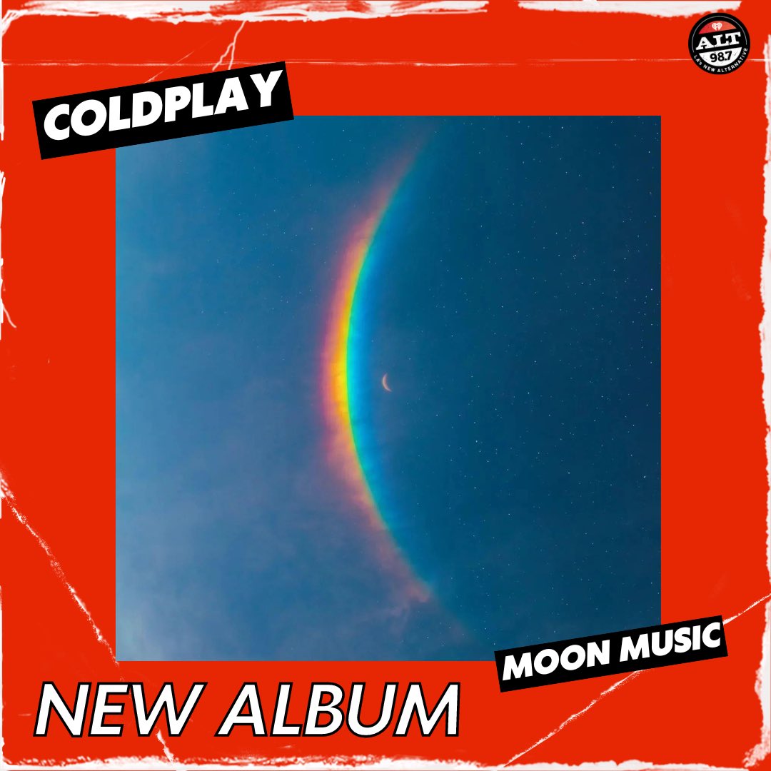 ALT 98.7 (@alt987fm) on Twitter photo #Coldplay’s 🆕 album ‘Moon Music’ is out TONIGHT at 9pm PT! 🌈🌑 We are playing the full album in its entirety right here on ALT 98.7, hosted by our guys, <a href="/BookerStryker/">ALT 98.7 Afternoons With Booker & Stryker</a>! 🙌 Listen on the @iheartradio app here: alt987fm.com/listen! 😎 #Coldplay’s 🆕 album ‘Moon Music’ is out TONIGHT at 9pm PT! 🌈🌑 We are playing the full album in its entirety right here on ALT 98.7, hosted by our guys, <a href="/BookerStryker/">ALT 98.7 Afternoons With Booker & Stryker</a>! 🙌 Listen on the @iheartradio app here: alt987fm.com/listen! 😎