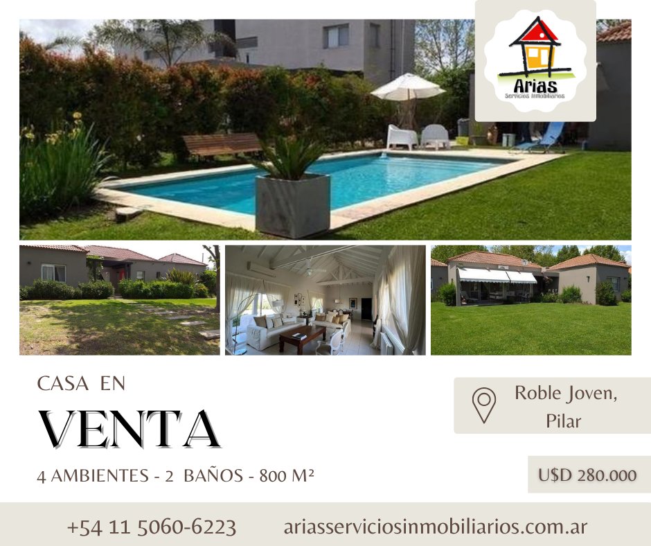 AriasInm's tweet photo. 🏡 Casa en Venta - Roble Joven, Pilar
💰 U$D 280.000 | 800 m²
🛏 4 Ambientes | 🛁 2 Baños

¡Contactanos hoy mismo para agendar tu visita!

📞 +54 11 5060-6223
🌐 https://t.co/VyJJvJ5dFh https://t.co/ppDOZaEUPA