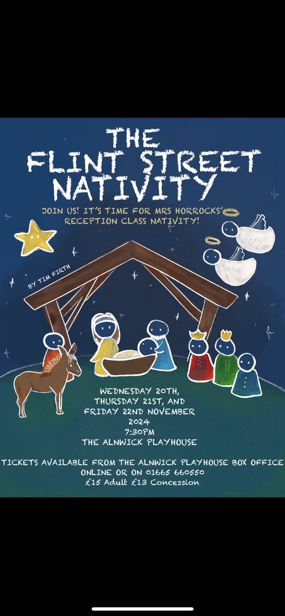 Coming to <a href="/AlnPlayhouse/">Alnwick Playhouse</a> on Wednesday 20th, Thursday 21st &amp; Friday 22nd November 2024 @7.30pm! Get your season of advent off to a bang with Mrs Horricks’ class of 7 yr olds christmas nativity! A fun filled comedy from DCHS Drama! Tickets available from <a href="/AlnPlayhouse/">Alnwick Playhouse</a>!@DCHSalnwick