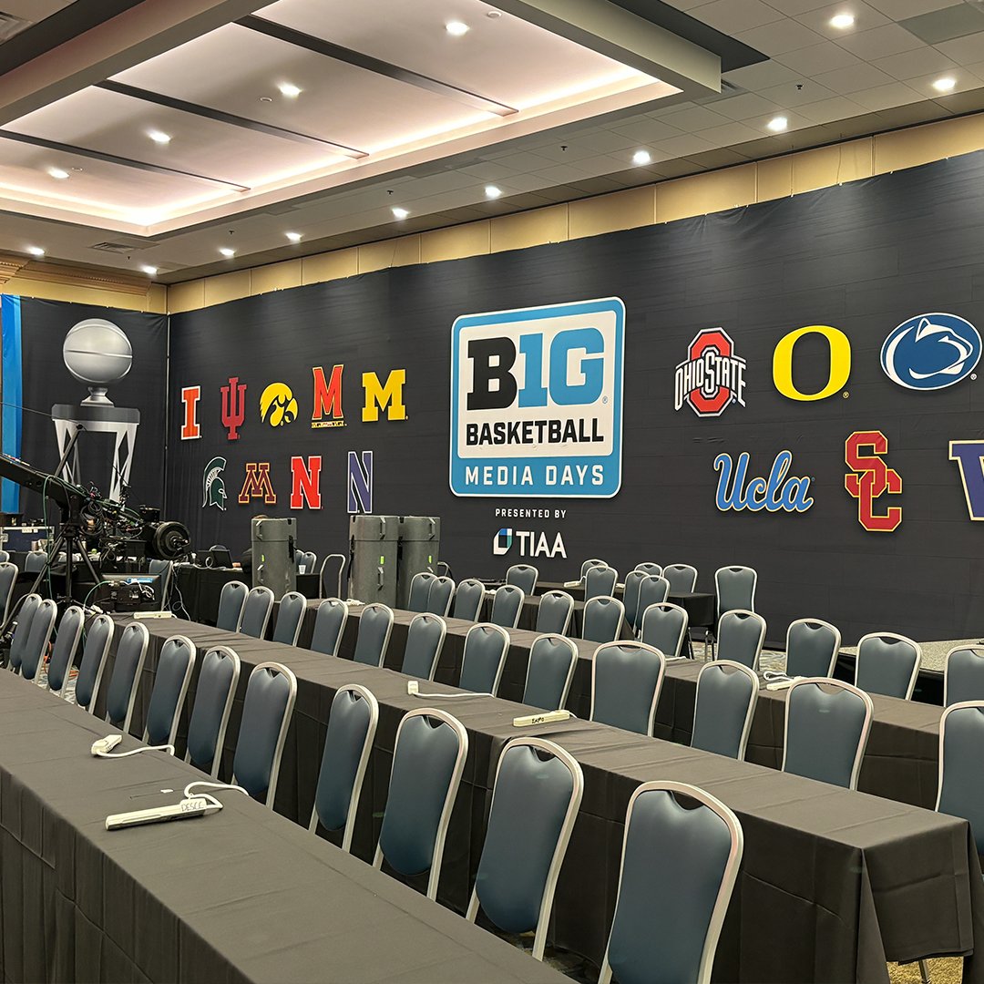 Sec_127's tweet photo. Excited to share our design work for Big Ten Basketball Media Days that tipped off yesterday! We had the honor of creating an elevated experience for all 18 schools, showcasing the passion and talent of both the men's and women's teams. #S127 #bigten https://t.co/mGHiWG7Ydh