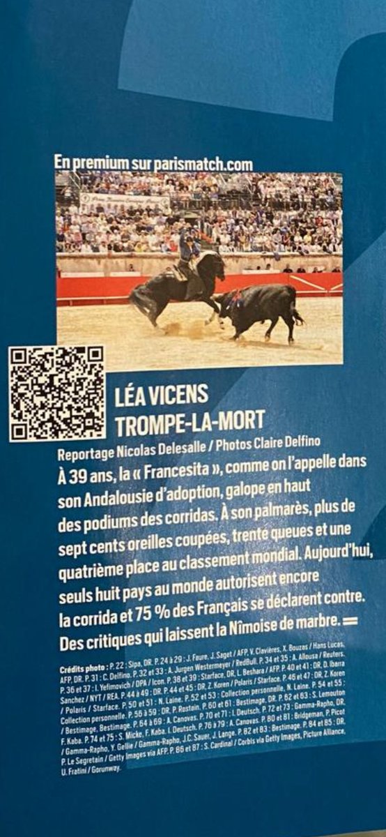 Hoy salió un reportage de 10 páginas en la famosa revista Francesa PARIS MATCH parismatch.com