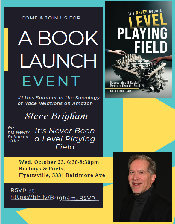 PEAvoices's tweet photo. Join us for Steve's book launch party! "It’s Never Been a Level Playing Field" is now available to purchase on Amazon. Interested in learning more about the book? Join us on October 23rd! RSVP here: https://t.co/mlNMv3NZHs. https://t.co/EQTwT4xUpf