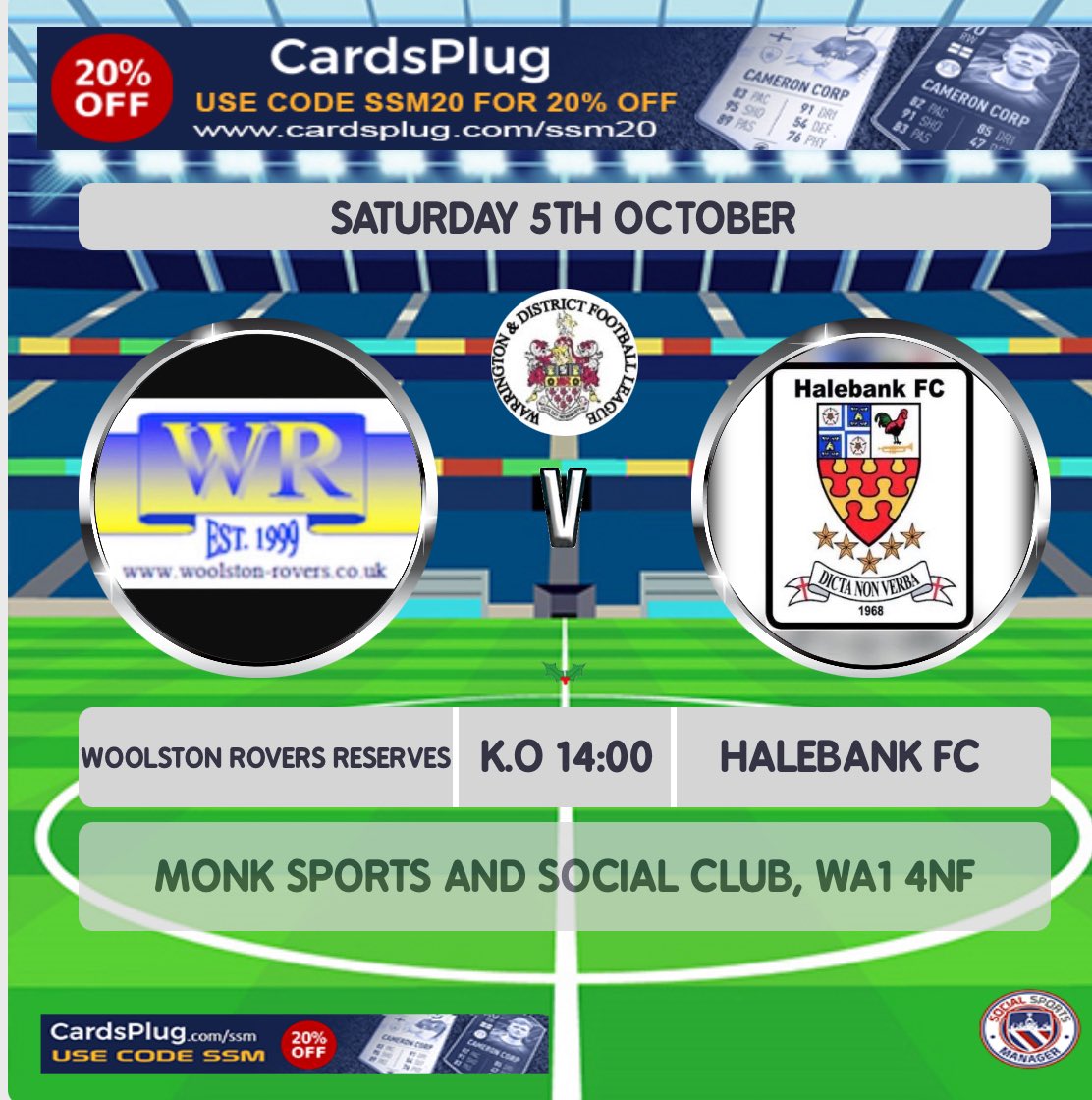 Halebank F.C. (@halebankfc) on Twitter photo NEXT UPโฆ..
After a couple of weeks without a game, the lads are back in action as they look to kickstart our season with a tough trip to <a href="/WoolstonFC/">Woolston Rovers FC</a> Reserves.
Kick off is at 14:00.
All Support Welcome !
UTB ๐ด NEXT UPโฆ..
After a couple of weeks without a game, the lads are back in action as they look to kickstart our season with a tough trip to <a href="/WoolstonFC/">Woolston Rovers FC</a> Reserves.
Kick off is at 14:00.
All Support Welcome !
UTB ๐ด