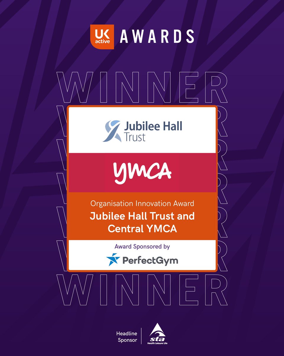 ukactive (@_ukactive) on Twitter photo This years Organisation Innovation Award winners sponsored by <a href="/PerfectGym_Com/">Perfect Gym</a> are @JubileeHallTrust and <a href="/CentralYMCAUK/">Central YMCA</a>! #ukactiveawards This years Organisation Innovation Award winners sponsored by <a href="/PerfectGym_Com/">Perfect Gym</a> are @JubileeHallTrust and <a href="/CentralYMCAUK/">Central YMCA</a>! #ukactiveawards