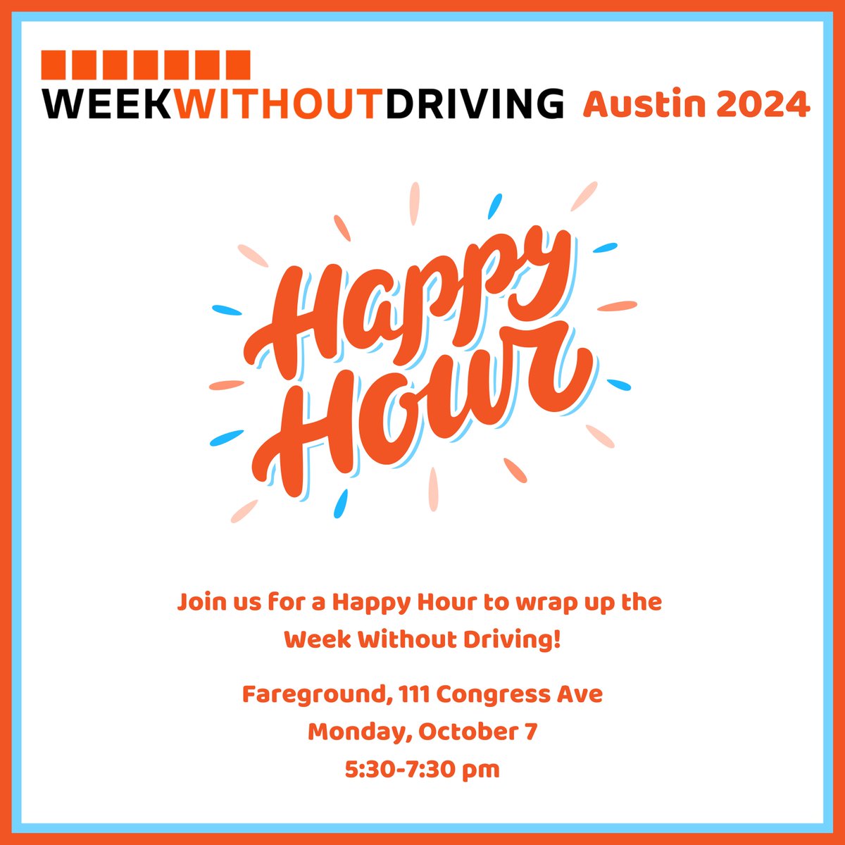 rethink35's tweet photo. Two socials coming up! 😍

Join us for our monthly social on Saturday, and join us again on Monday to celebrate #weekwithoutdrivingatx! 

We'll be there with @CNU_CTX, @AURA @ReconnectAustin @safestreetsatx @AtxUrbanistas @Movability @forward_transit and more! https://t.co/B67paJbh3U