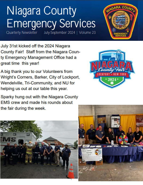 NiagaraCountyES's tweet photo. Niagara County Emergency Services Newsletter https://t.co/SGU3kl9RWm https://t.co/Fc7uJnFBji