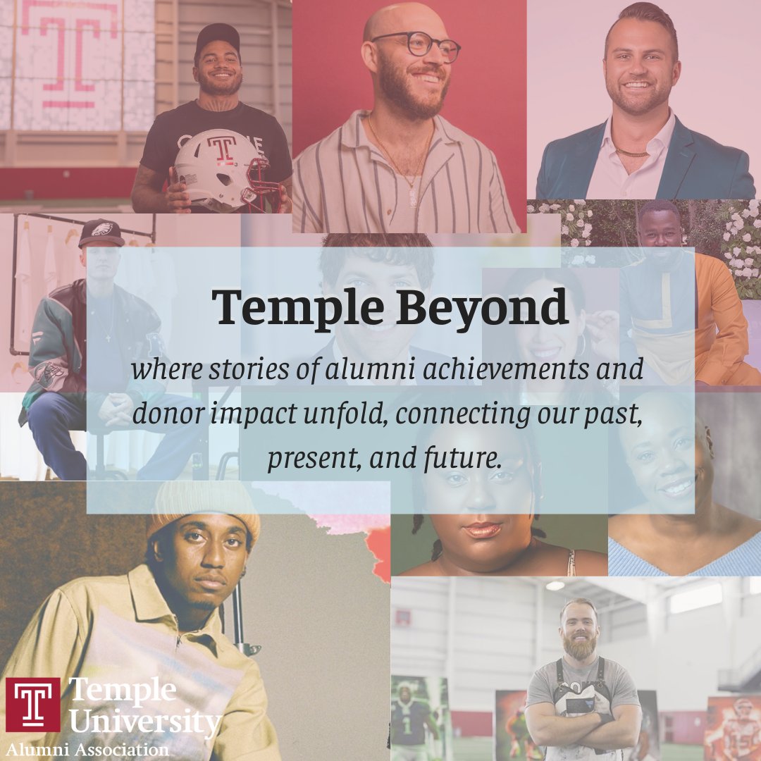 PhillyOwls's tweet photo. Temple Beyond is where the stories of our vibrant alumni community come to life. 

Whether you're looking for heartwarming updates or inspiring tales of how our alumni continue to keep Temple thriving, explore the many features we're proud to share here: https://t.co/Sj5flL0x3o https://t.co/OadcOuRyTs