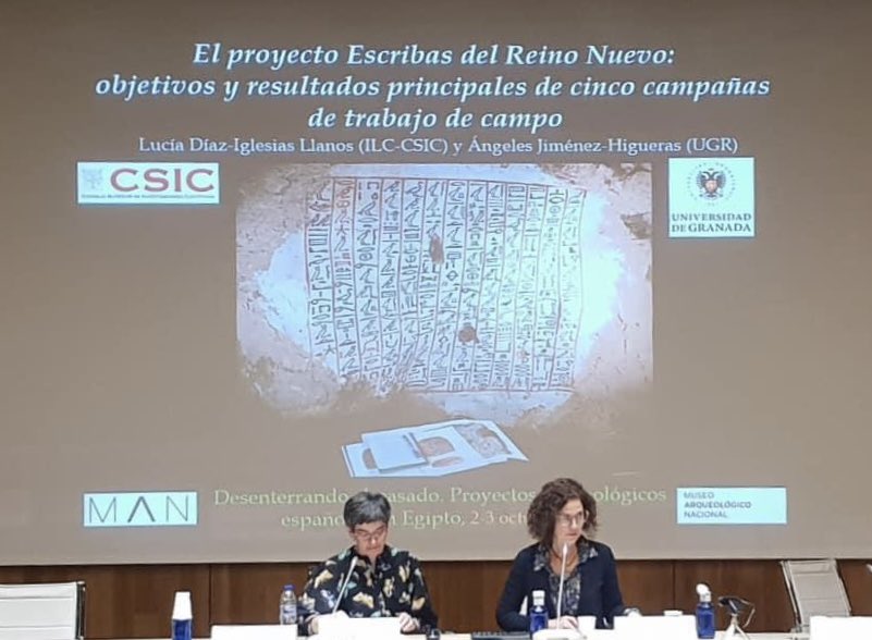 NKScribes's tweet photo. Ayer presentamos nuestros últimos trabajos en el @MANArqueologico este gran ciclo organizado por Esther Pons e Isabel Olbés. ¡Gracias a ambas y al público asistente!
.
.
.
#NKS #NewKingdomScribesProject #NewKingdomScribes #escribas https://t.co/xXhGTrW2wM