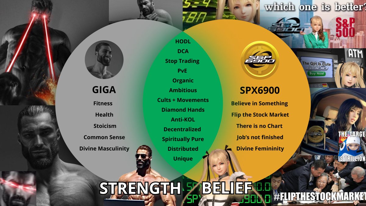 MustStopMurad's tweet image. An Overview of Reasons why #SPX6900 and $GIGA are My Top 2 Highest-conviction Holdings for the next Year.

The strength of a Memecoin Community is defined by the Virtue of their Holders.

Strength + Belief.
