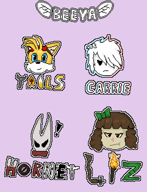 beeya220's tweet photo. Sillyheads 3/7
Tails, Carrie, Hornet and Liz

#pixelart #sonicart #tails #tawog #hollowknightart #hornet #spelunky https://t.co/OFRHu6KaEV