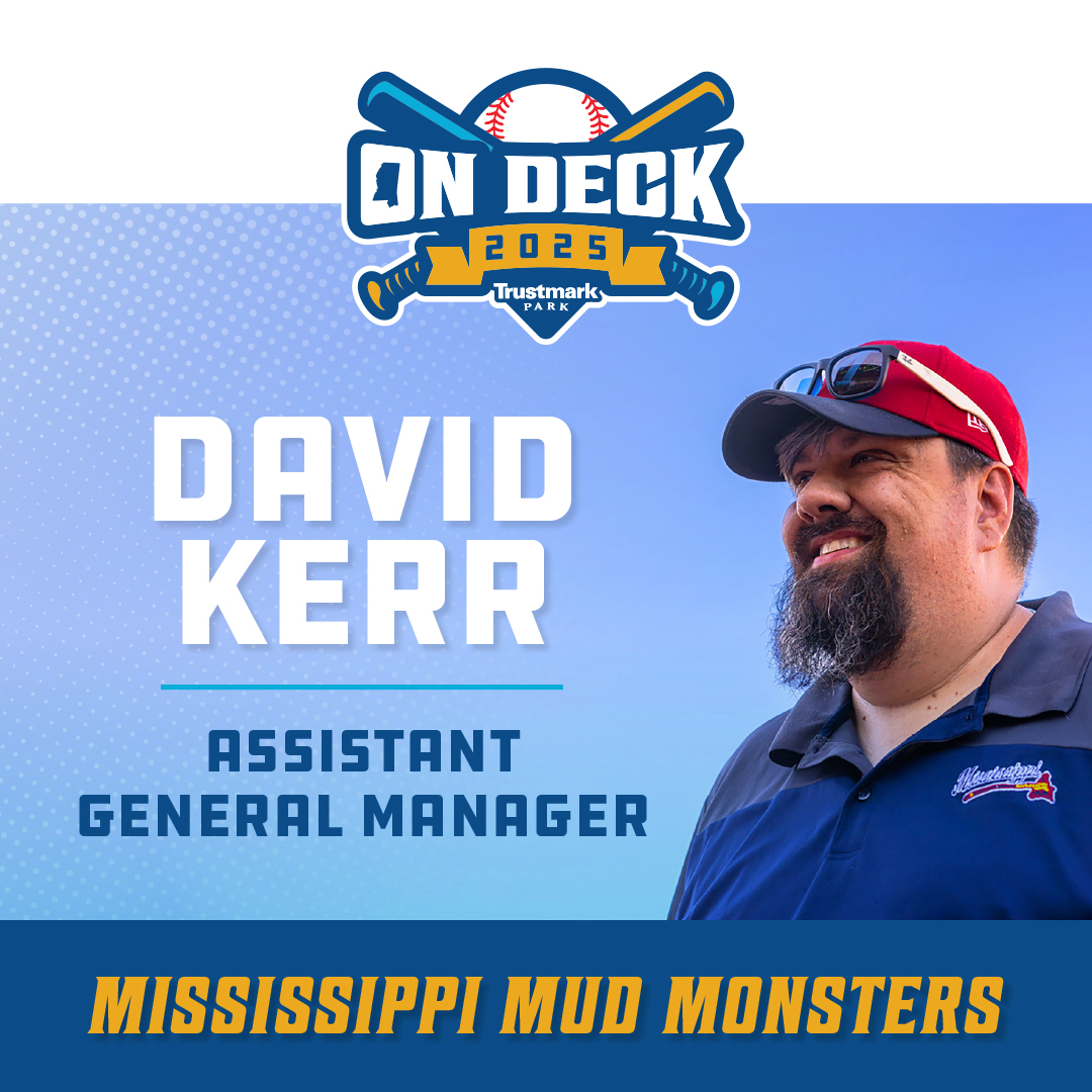 Put your hands together 👏🏽 and give our Assistant General Manager, David Kerr, a warm welcome to the Mississippi Mud Monsters!! 

David comes to us after spending the past five years with the Mississippi Braves. We are so proud to have you join the team! 🥳 😺🐟
