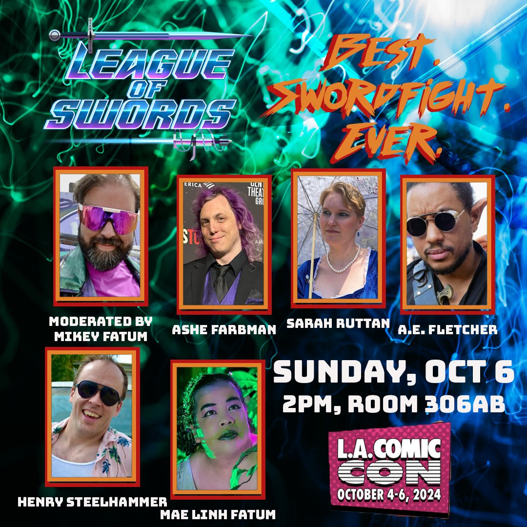 This Sunday at <a href="/comicconla/">Los Angeles Comic Con</a>, help us determine the Best. Swordfight. Ever! You give us the nominees, and the panel of League fighters and actors will determine the winners! See you Sunday!