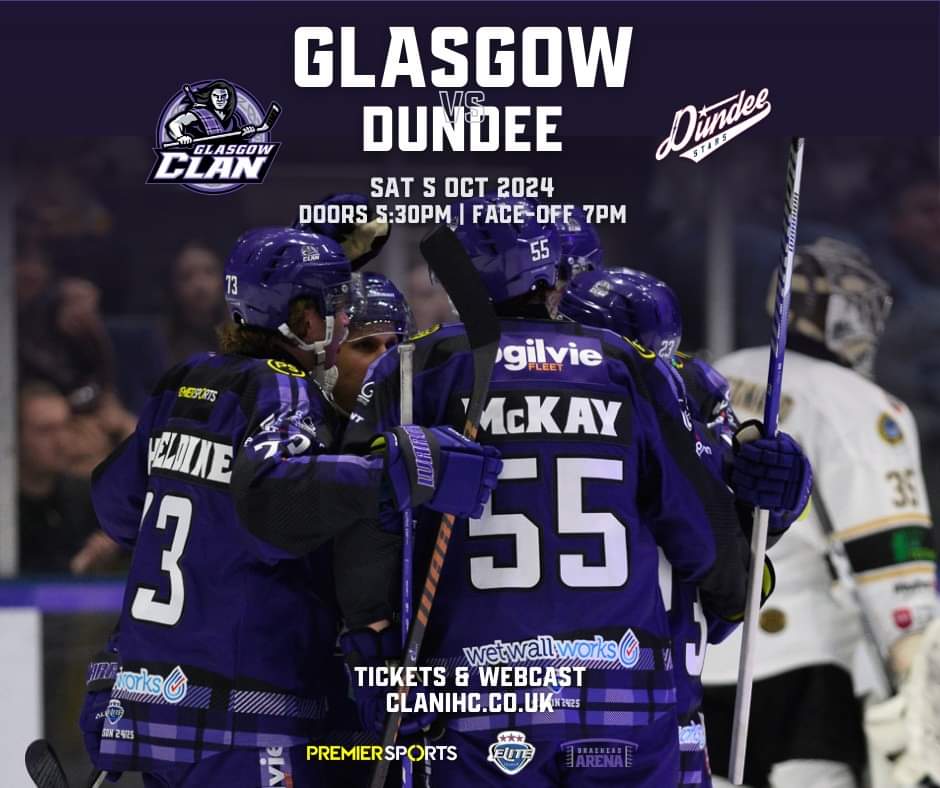 🏒 | To have a chance of 𝙒𝙄𝙉𝙉𝙄𝙉𝙂 4⃣ tickets for 𝙏𝙃𝙄𝙎 𝙎𝘼𝙏𝙐𝙍𝘿𝘼𝙔'𝙨 home game 🆚 the <a href="/DundeeStars/">Dundee Stars🏒🥅</a> ⭐:

1⃣ Repost this
2⃣ Like this
3⃣ Follow us
4⃣ Tag your friends

Tickets can also be booked HERE ➡️🎟️ bit.ly/GlasgowClanTic… 

⏰ Competition closes on Friday (4