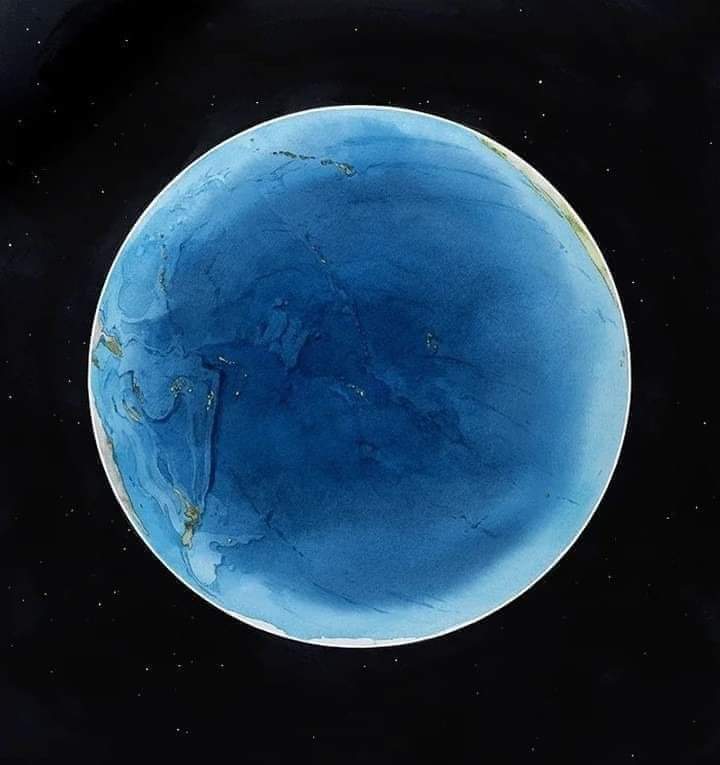 The side of the earth you never see.

 Center of the Pacific Ocean