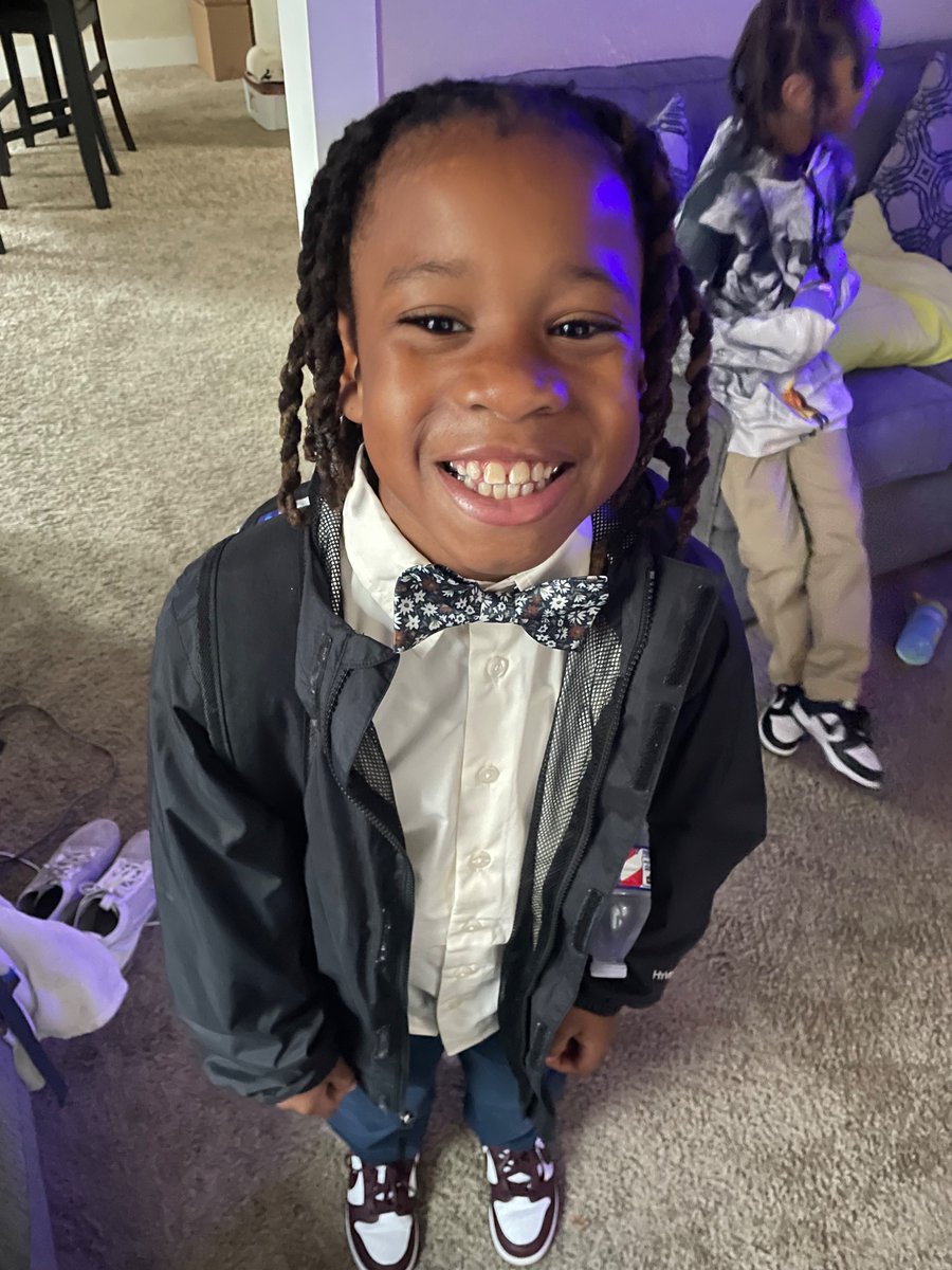 Look at my boo 🥰  he said I love this bow tie look mommy it reminds me of the 80’s 😂😂