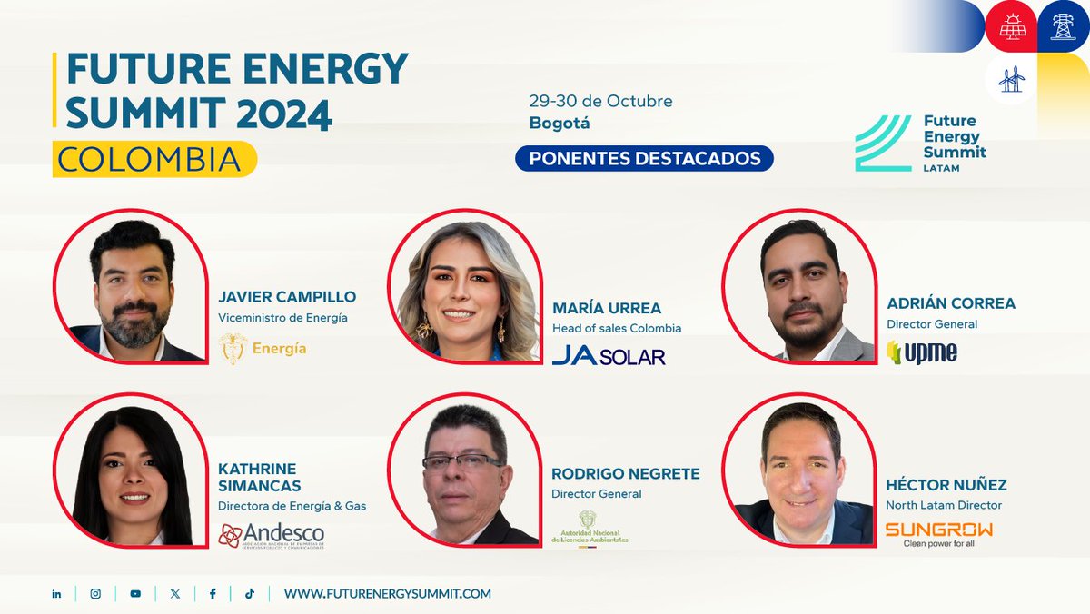 Presentamos algunos de los speakers que nos acompañarán en la próxima edición de #FESColombia 🤝 

📆 29 y 30 de octubre
📍 Hotel JW Marriott Bogotá, Colombia

¡Asegura tu lugar ahora!
🔗live.eventtia.com/es/fes-colombia