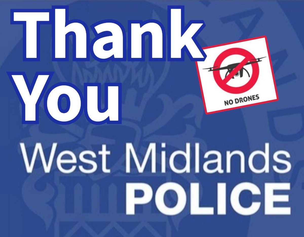 Thank you to all the drone operators who adhered to restrictions whilst we had the event in Birmingham city centre earlier in the week. Your cooperation is appreciated. The weather was terrible anyway. Happy flying 😊👍🏼 ^JB