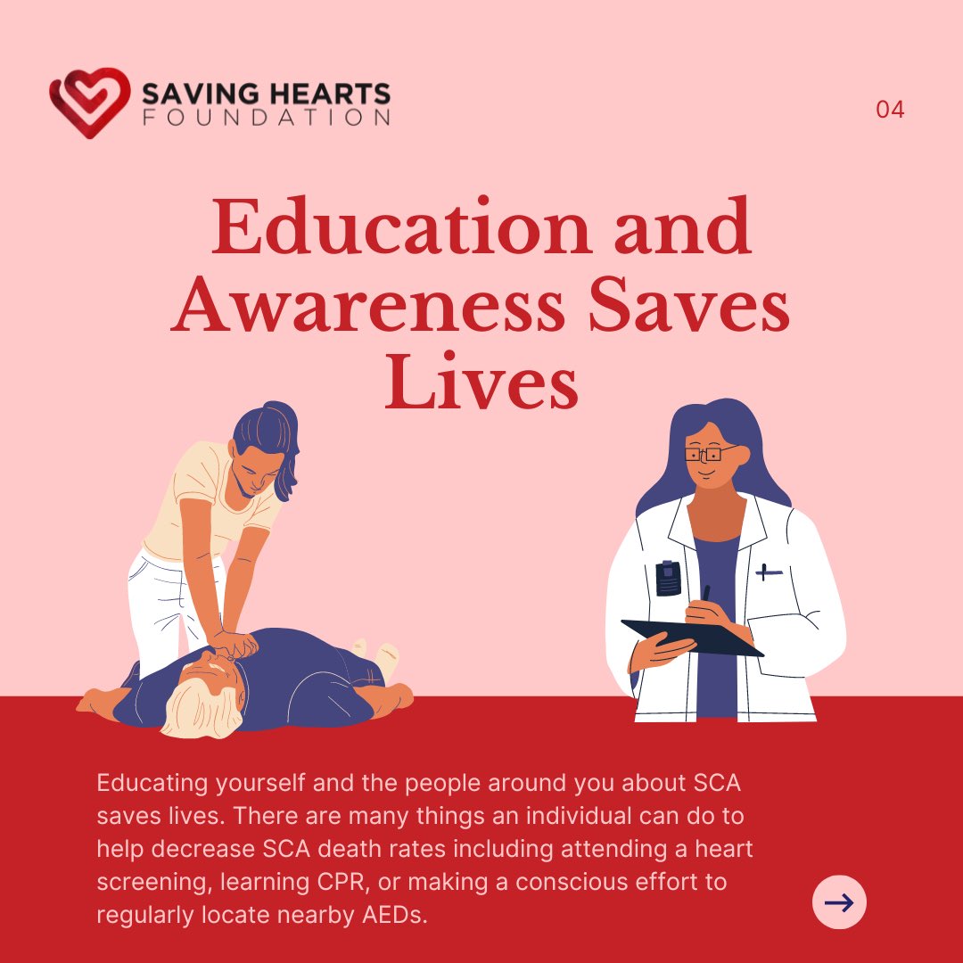 🫀October is Sudden Cardiac Arrest Awareness Month 🫀

Did you know that SCA can happen to anyone, at any time? It claims the lives of over 350,000 people each year in the U.S. alone, but immediate intervention can be lifesaving. 

Come together to spread awareness &amp; save lives.