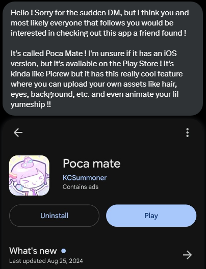 yumesharing's tweet photo. i checked myself and it's not on ios but some people may be interested in this!! https://t.co/aL37P1LFiT