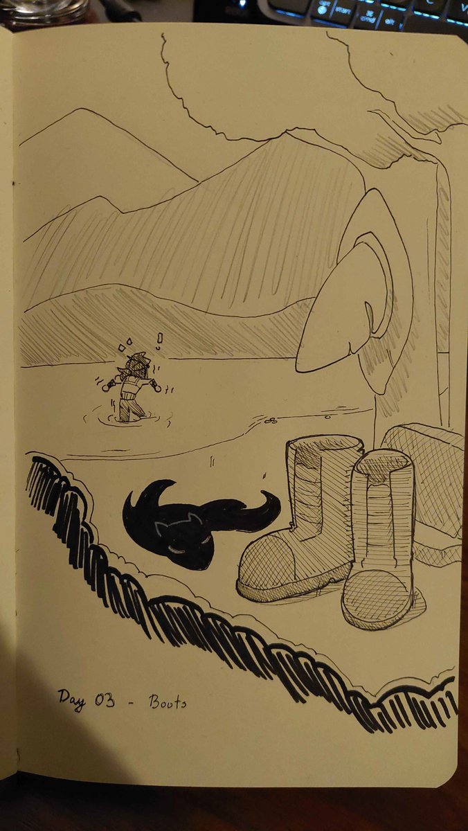 Mat0s0's tweet photo. day 3 of #inktober2024! Today's prompt: Boots! https://t.co/wNAEvhmodk