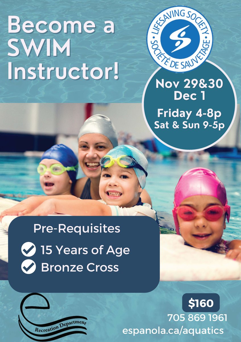 centralupdate's tweet image. Become a swimming instructor or lifeguard on #ManitoulinIsland