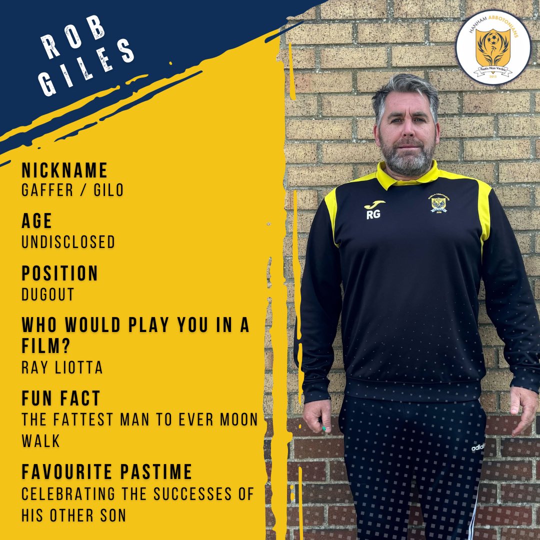 PLAYER PROFILE 🖋️

Its the man in charge 🫡

Taking the helm for the new season, the gaffer has brought a togetherness into the changing room 💪🏼

He’s also promised to don the yellow and blue at some point this season 👀…

#yellows #playerprofile #gaffer

instagram.com/p/DArIimXoTtW/