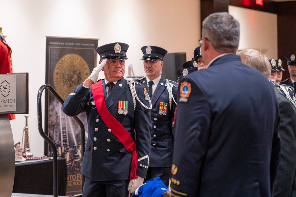 jeremy_reigber's tweet photo. Today, we honor Fire Chief @ChiefPeggTFS as he retires after an incredible career with Toronto Fire Services. Chief Pegg has dedicated himself to keeping our city safe, improving the mental health of first responders. All while leading with courage, integrity, and compassion. https://t.co/AxO23nubbd