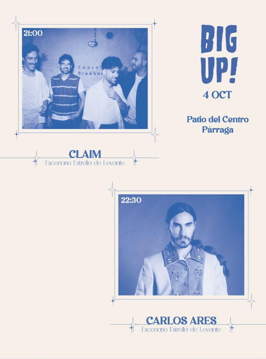 Mañana tocamos en casa, en Murcia, en un evento increíble como es el <a href="/BigUpLive/">Big Up! Live</a> y junto a @carlosares 

Puedes pillar tu entrada aquí 
entradasatualcance.com/tickets-big-up…

Nos vemos!!